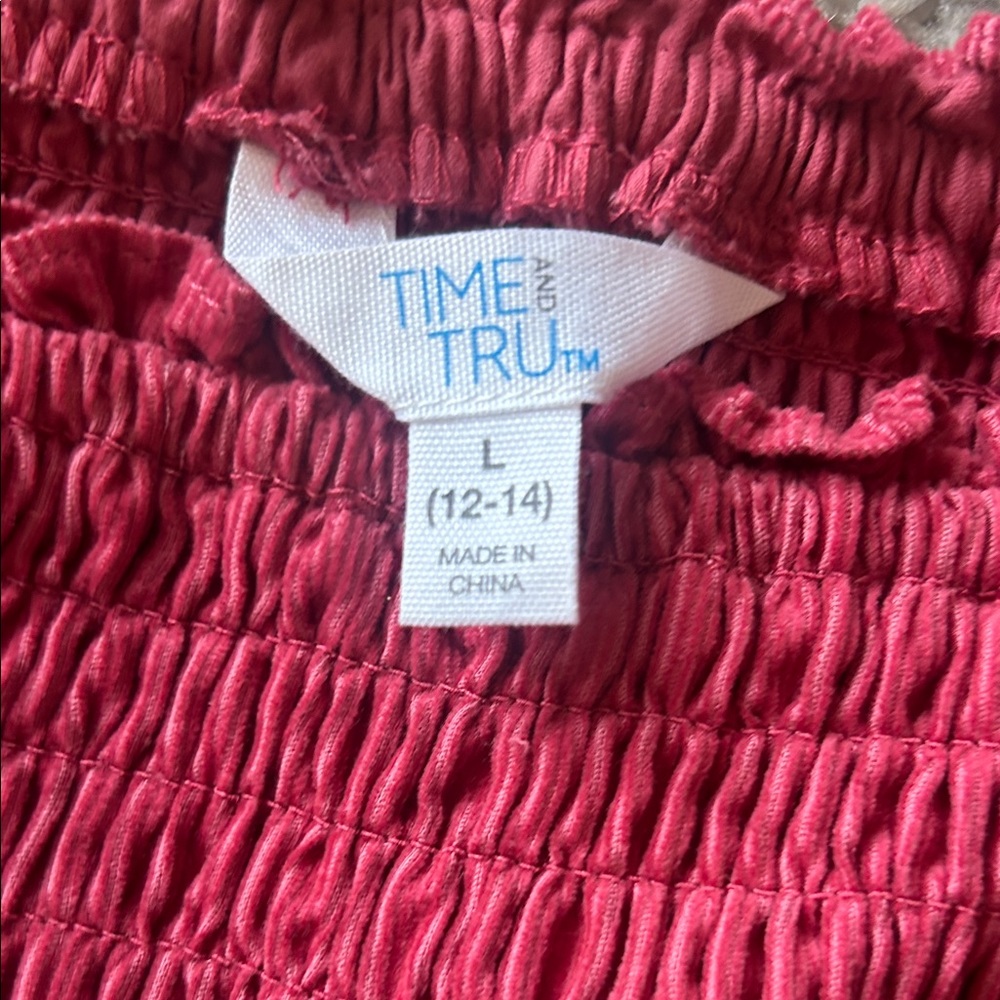 Time and Tru Burgundy Casual Dress - Picture 2 of 6